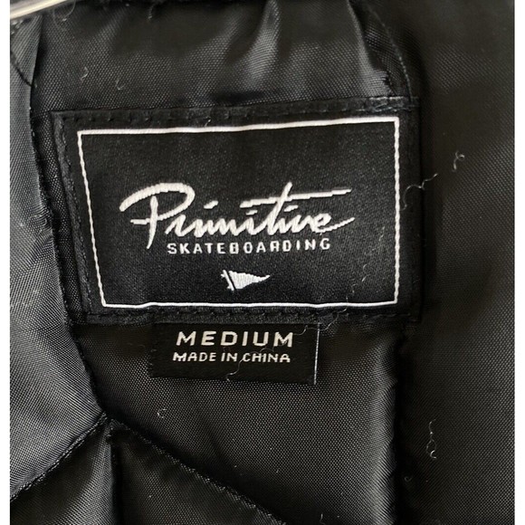 Primitive Skateboarding Jacket Men’s Medium Hooded Canvas Full Zip Button Lined - Picture 14 of 16